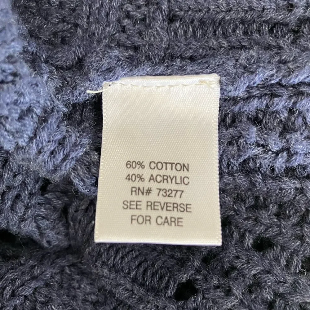 Sleeveless Cardigan Sweater Blue Sz 2X Sonoma - Picture 6 of 8